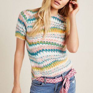 Anthropologie Marbled Sweater Tee